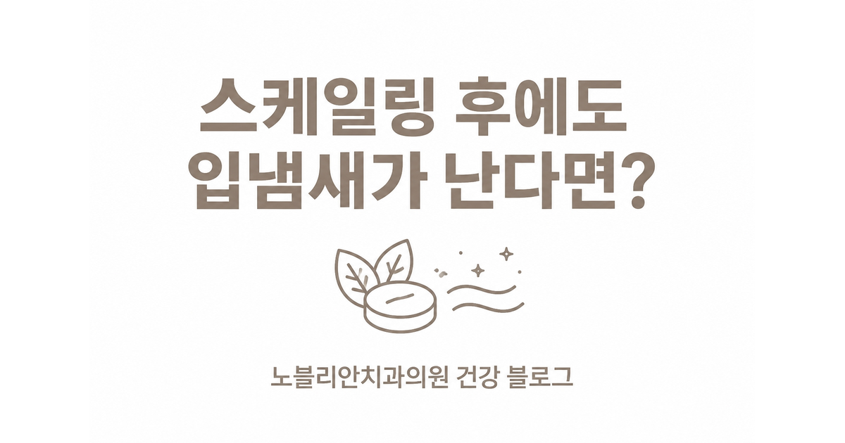 스케일링 후에도 입냄새가 난다면?